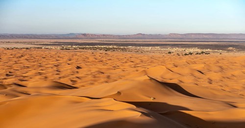 Sand dunes in the desert