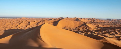 Sand dunes in the desert