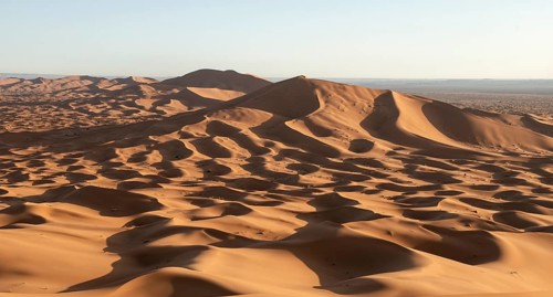 Sand dunes in the desert