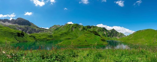 Lake Schrecksee with Allgau mountains