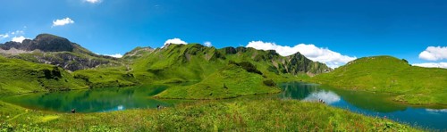 Lake Schrecksee with Allgau mountains
