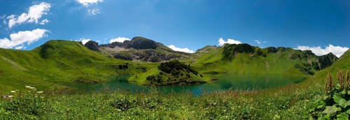 Lake Schrecksee with Allgau mountains