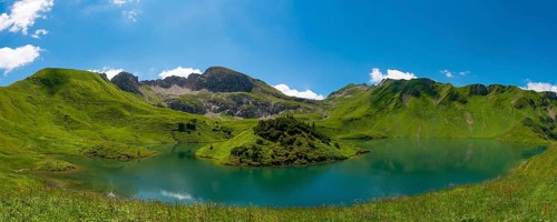 Lake Schrecksee with Allgau mountains