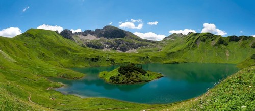 Lake Schrecksee with Allgau mountains
