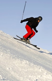 Skier jumping