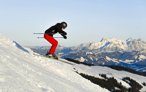 Skier jumping