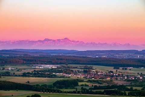 View from Bussen mountain near Uttenweiler