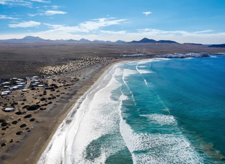 Beach Playa Famara and Caleta de Famara