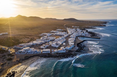 Caleta de Famara at sunset