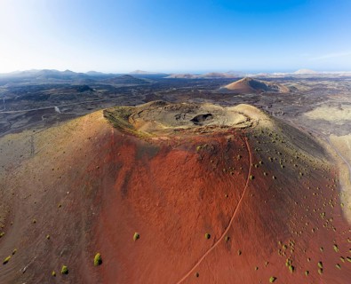Volcano Montana Colorada with volcano crater