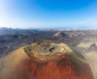 Volcano Montana Colorada with volcano crater
