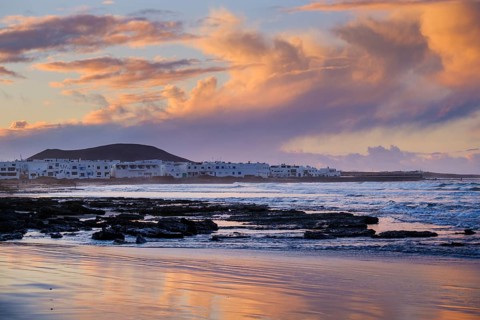 Caleta de Famara at sunset
