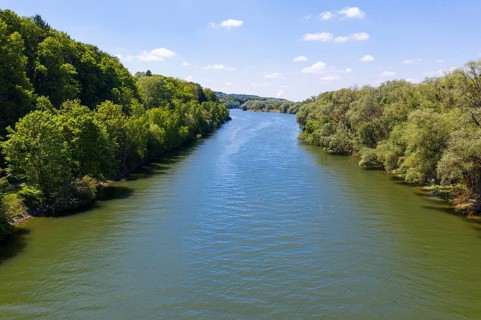 Isar between Loiching and Dingolfing