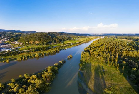 Mouth of the river Isar