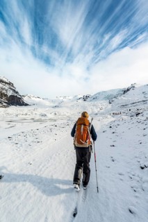 Hikers on Skaftafellsjokull glacier