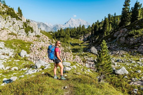 Hiker with rucksack