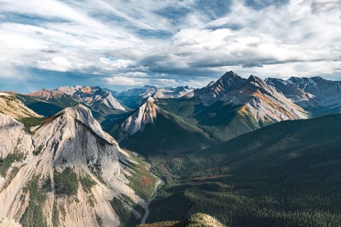 Panoramic view of mountain landscape