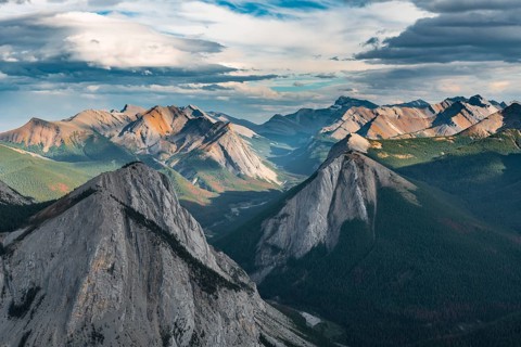 Panoramic view of mountain landscape