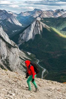Female hiker at the summit