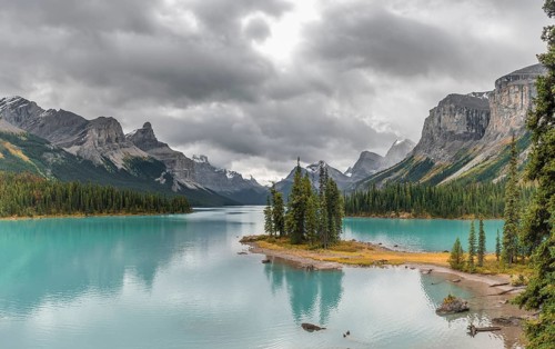 Island in a lake
