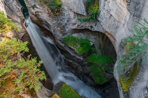 Waterfall in a gorge