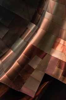 Copper coloured curved facade of the Museum of Pop Culture