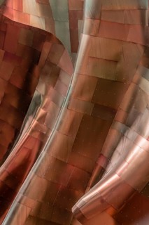 Copper coloured curved facade of the Museum of Pop Culture