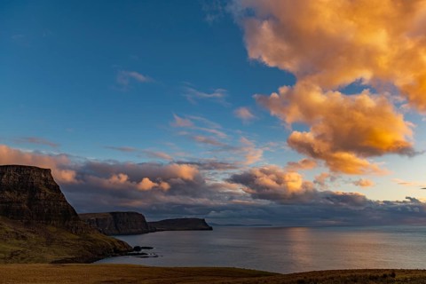 West coast Isle of Sky with North Sea at sunset