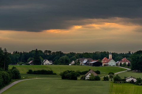 Maria Baumgartle with cloudy sky
