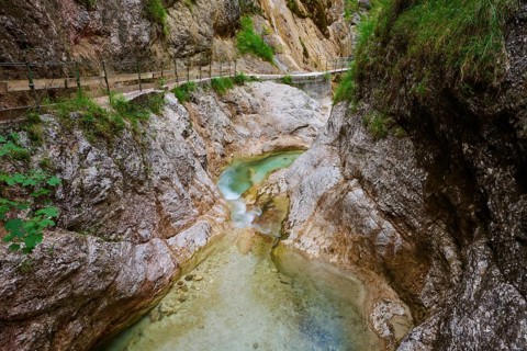 Hiking trail through the Almbachklamm