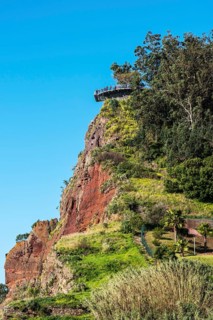 Viewing platform at the steep coast