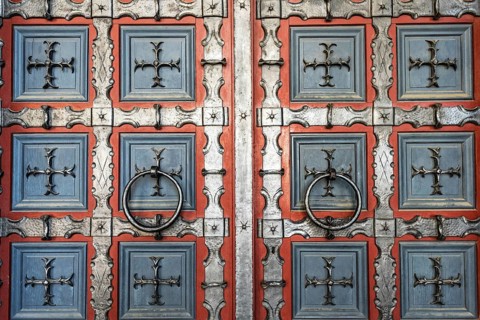 Decorated door