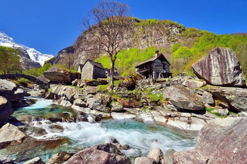 Ticino stone houses