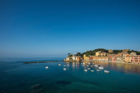 Townscape with harbour in Baia del Silenzio