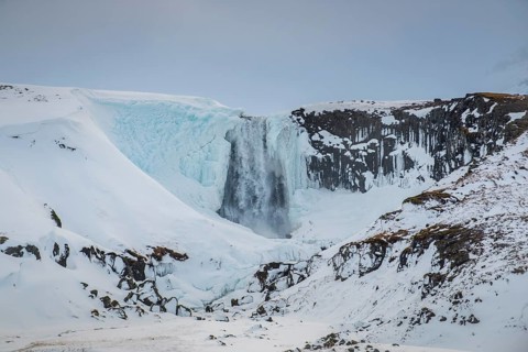 Iced waterfall Svooufoss