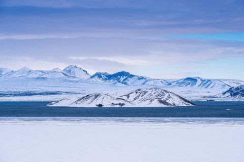 Snowy landscape at Pingvallavatn