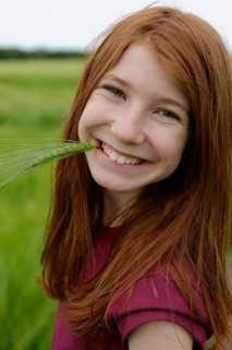 Smiling teenage girl