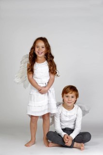 Children as Christmas angels