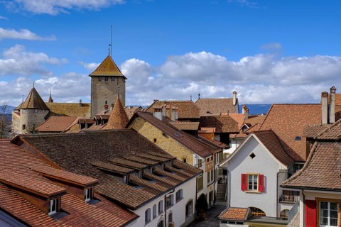 View of the roofs of the historic Old Town