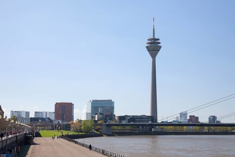 Riverside of Rhine with Stadttor
