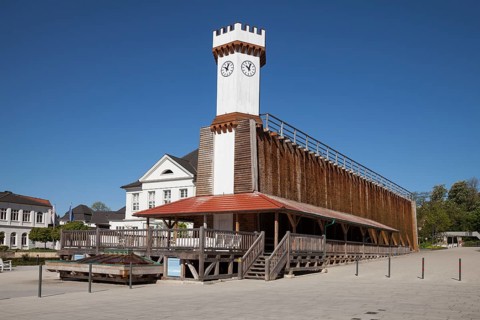 Graduation house clock tower