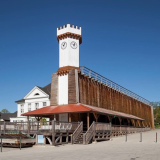 Graduation house clock tower