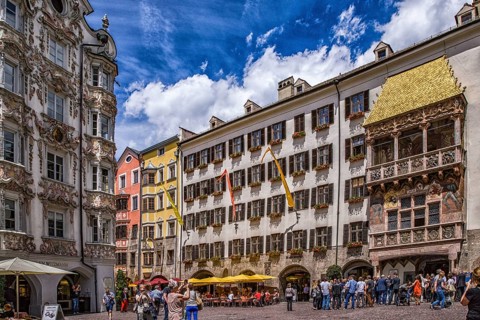 Historic centre with tourists