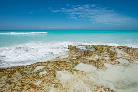 Turquoise water on the beach