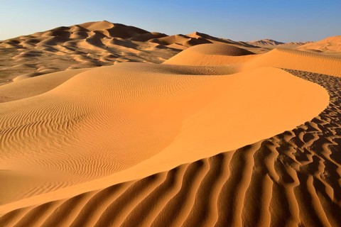 Sanddunes in the Rub al Khali desert