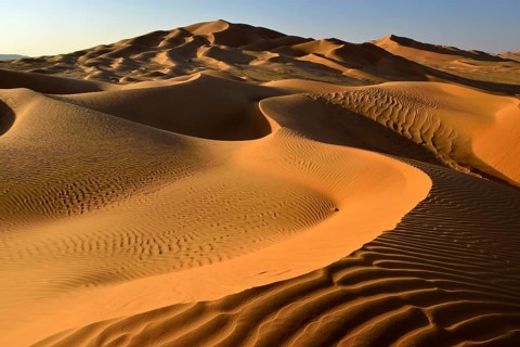 Sanddunes in the Rub al Khali desert