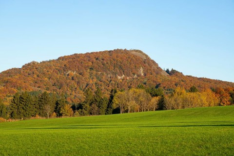 Mountain Milseburg in autumn