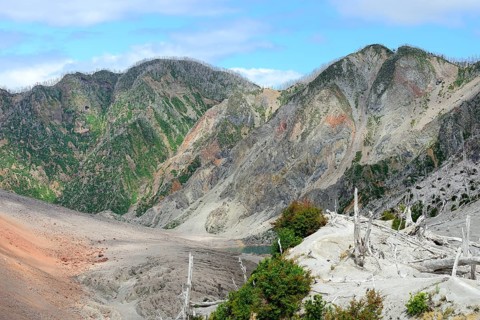 View into the caldera of the volcano Chaiten