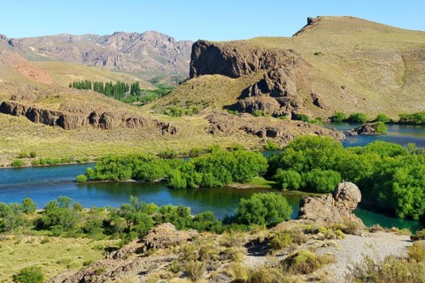 Green valley at Rio Limay