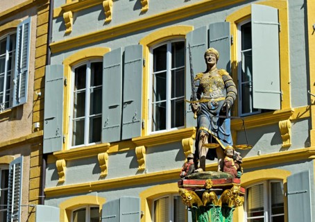 Justitia with blindfold